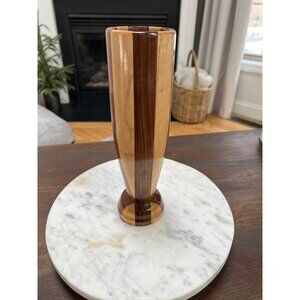 Solid Wood Two Tone Vase